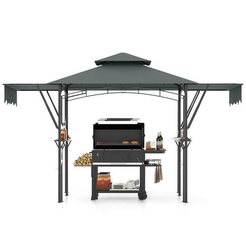 Outdoor double tiered bbq - double-tiered,