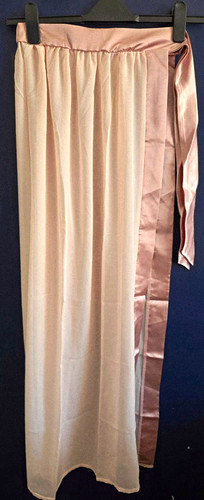 Ladies pink chiffon wrap maxi - chiffon,