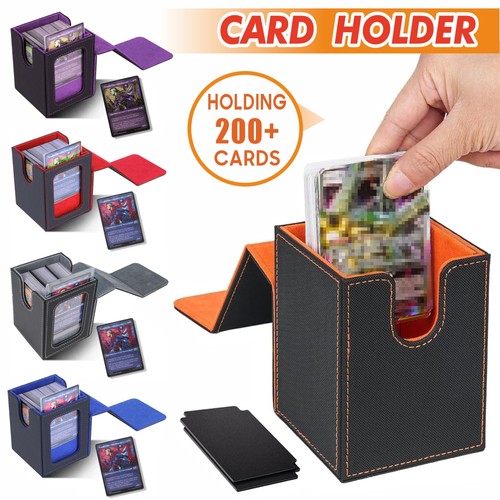 Leather card deck box - pu,