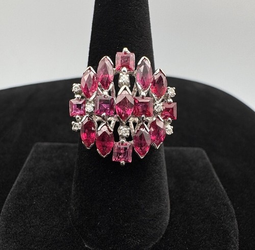 Vintage 18k white - vintage, ruby