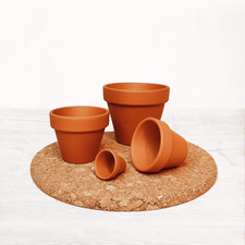 Natural terracotta pots - terracotta,