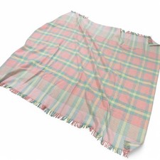 Gwili Mills Wool Welsh blanket Measures 79.5 cm x 72 cm Chequered Pattern