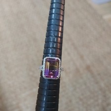 9ct gold Ametrine & zircon