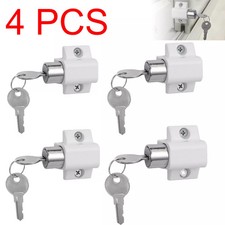 4Pcs White Sliding Patio Door