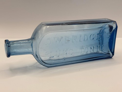 Old blue glass advertising