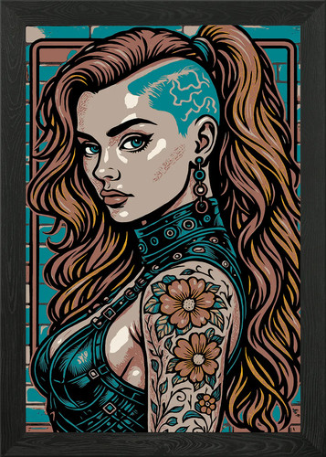 Punk girl with tattoo - punk,