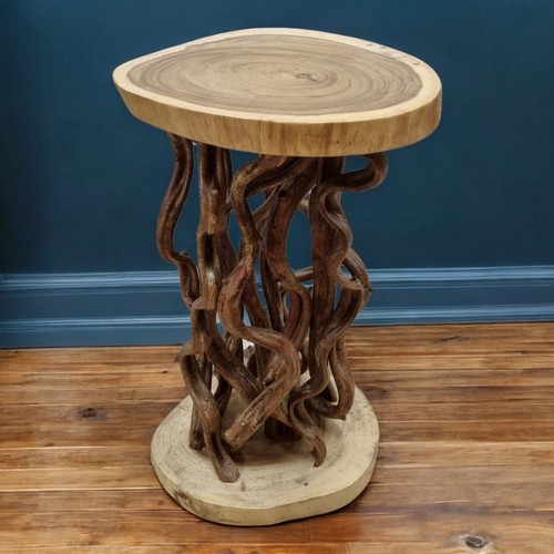 Wooden side table flower - table, stand