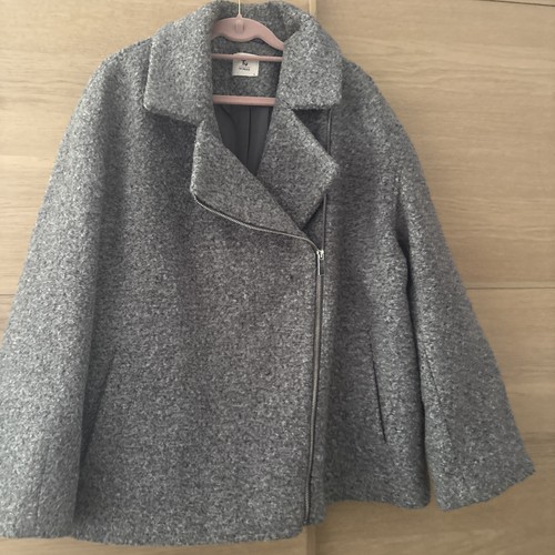 Women grey boucle biker - women's,