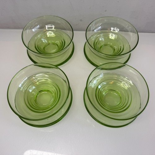 Vintage green glass shaped - x,
