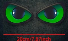 GREEN DEVIL MONSTER EYES Decal Stickers Vinyl Car Motorcycle Moped Demon Eye 
