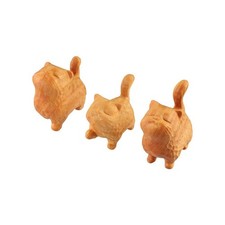 Hand-Carved Wooden Cat Wooden