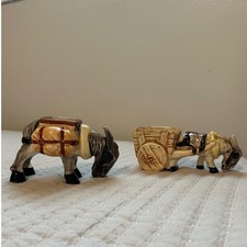 Vintage Donkey Planter Set
