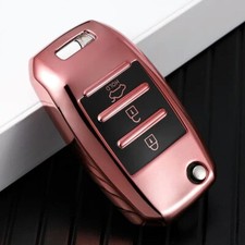 Pink Car Key Case Kia Carens/Ceed/Optima/Picanto/Rio/Sorento/Soul/Sportage/Xceed
