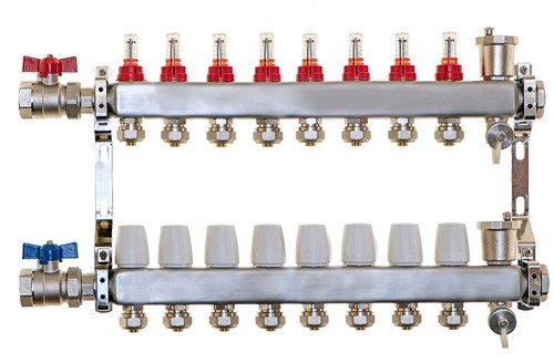 Underfloor heating manifold - manifold, 8