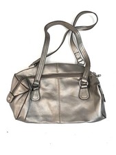 Vintage Y2K Silver Leather Hand Bag