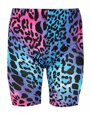 LADIES WOMENS LEOPARD CYCLING SHORTS DANCING LEGGINGS ACTIVE GYM CASUAL SHORTS
