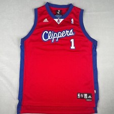 Adidas LA Clippers Swingman Basketball Jersey Baron Davis Youth XL Red Blue NWT