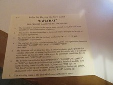 OWZTHAT CRICKET GAME  RULES