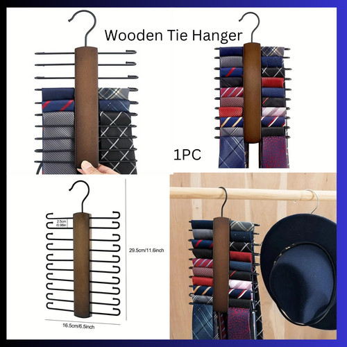 Wooden tie hanger - tie, 20
