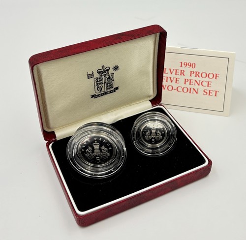 1990 silver proof five - silver,