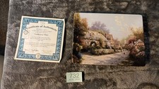 VTG Thomas Kinkade's "lamplight bridge" 8x6 Collectible Plate with Certificate