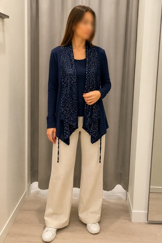 Evalinka navy blue sequin - evalinka, open