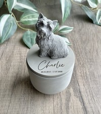 Personalised Yorkshire Terrier  Urn / Handmade Concrete Pet Ashes Memorial