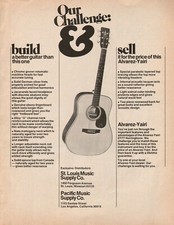 1975 Alvarez-Yairi DY77 Herringbone Guitar Vintage Print Advertisement