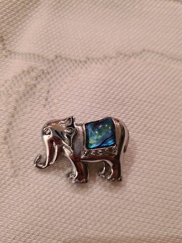 Vintage silver tone elephant - tone,