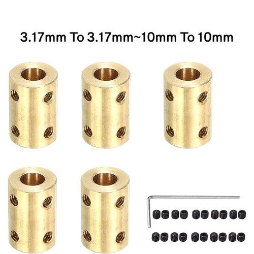 Brass rigid shaft coupling - shaft,