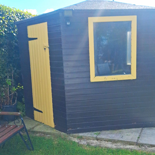 Wood summerhouse pent roof - summerhouse,