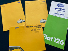 Fiat 126 Brochure Set 1973 - UK Issue - 5 items RARE inc Price List