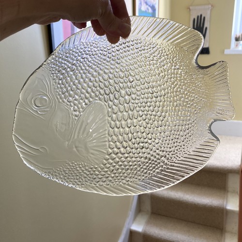 Vintage fish shaped glass - fish,