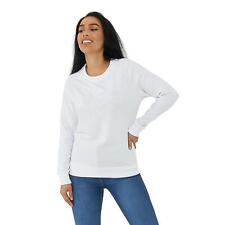 Womens Basic Plain Crew Neck Sweatshirt Pullover Sweater Long Sleeve Jumper Top