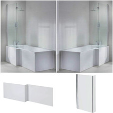 l shape shower bath tub left
