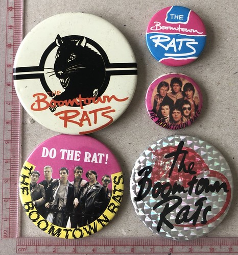 Vintage boomtown rats pin - 5x,