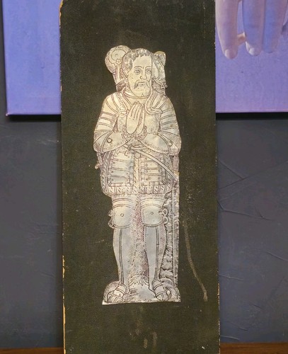 Silver leaf rubbing from brass - leaf,