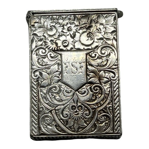 Floral engraved silver - engraved, vesta