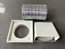 Cooker Hood Duct Shutter Vent Kit Fan Extract 125mm White - BlauFlex Kit 127-017