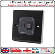 C-Line Truma Black 230v 13a Mains Fused Heater Cooker Switch Motorhome Caravan