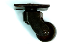 SINGLE ANTIQUE IRON/STEEL CASTOR VICTORIAN/EDWARDIAN CERAMIC/POTTERY WHEEL