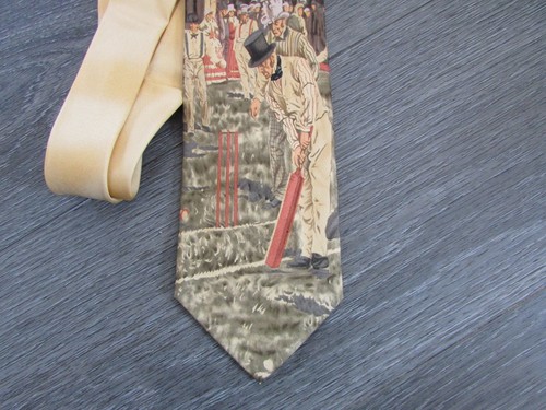 Victorian cricket scene tie - cricket,