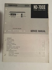 Nikko ND-700 II Stereo Cassette Deck Service Manual