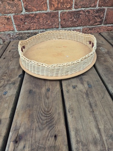 Vintage retro round - round, wicker
