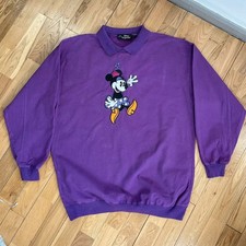 Disney Originals Vintage Minnie Mouse Purple Sweatshirt L/XL – Made in Hong Kong