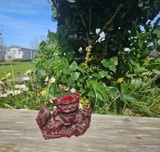Red Resin. Chinese Foo Dog