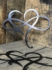 Metal infinity heart art - infinity, love