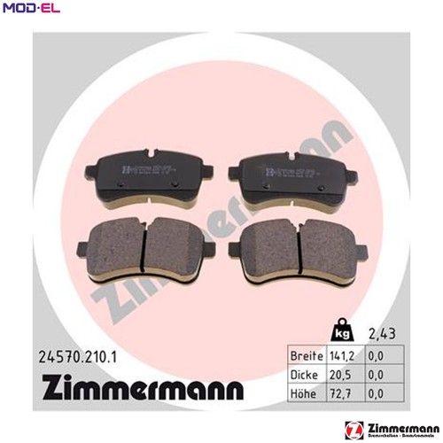 Brake pad set disc - brake,