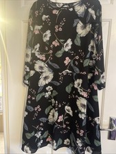 Red Herring Black Floral Dress Size 18