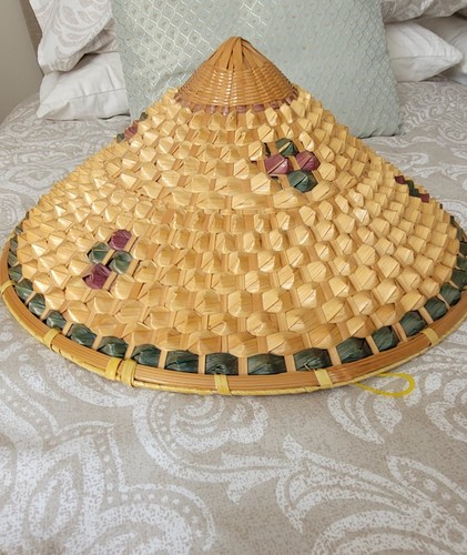 Chinese bamboo hat - chinese,